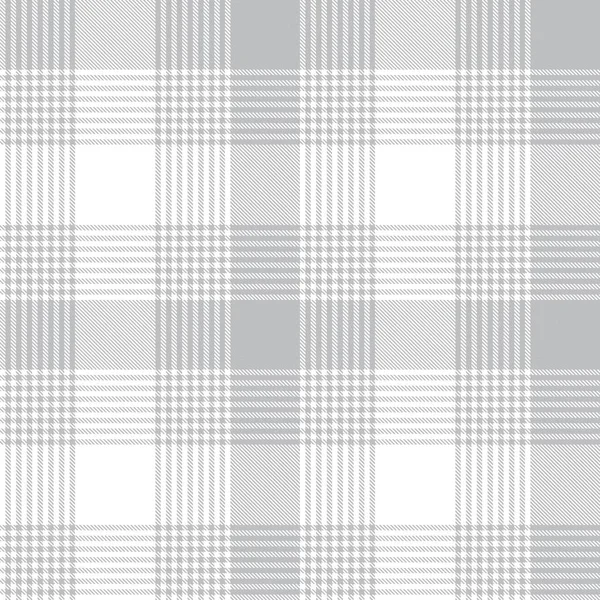 Fehér Glen Plaid Texturált Zökkenőmentes Minta Alkalmas Divat Textil Grafika — Stock Vector