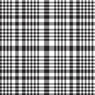 Siyah ve Beyaz Glen Ekose desenli, moda tekstil ve grafikleri için uygun.