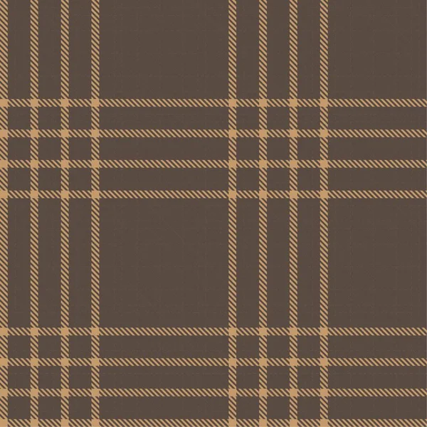 Brown Glen Plaid Texturovaný Bezešvý Vzor Vhodný Pro Módní Textil — Stockový vektor