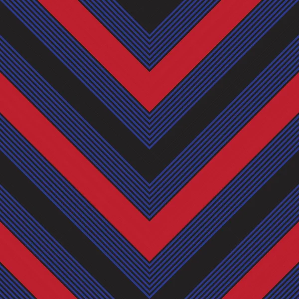 红色和蓝色雪佛龙斜纹无缝图案背景适合流行纺织品 — 图库矢量图片