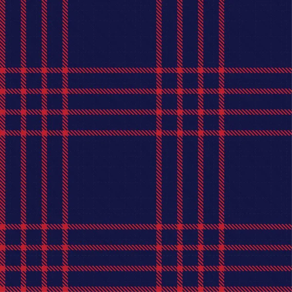 Red Navy Glen Plaid Texturált Zökkenőmentes Minta Alkalmas Divat Textil — Stock Vector