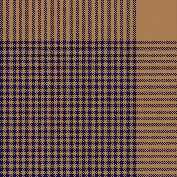 Kahverengi Glen Ekose Desenli Moda Tekstil Grafikleri Için Uygun — Stok Vektör