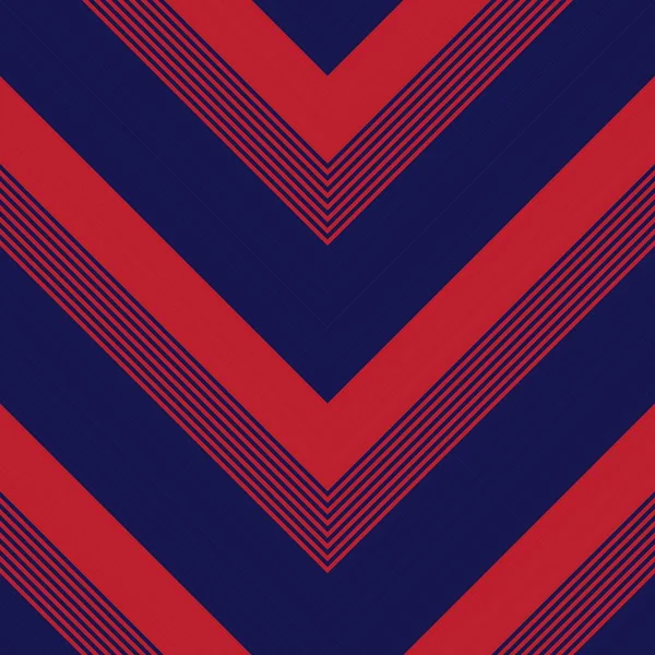 Fondo Sin Costuras Rayado Diagonal Chevron Rojo Azul Adecuado Para — Vector de stock