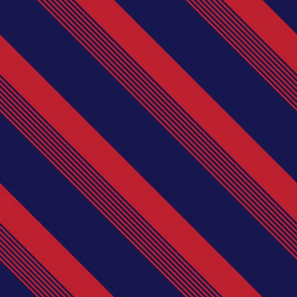 红色和蓝色对角线条纹无缝图案背景适合流行纺织品 — 图库矢量图片