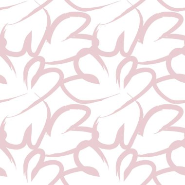 Moda tekstili ve grafikleri için Pembe Kalp şeklinde fırça darbesi kusursuz bir arka plan