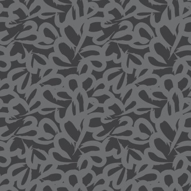 Gri Kalp biçimli fırça darbesi moda tekstil ve grafikleri için kusursuz bir arka plan