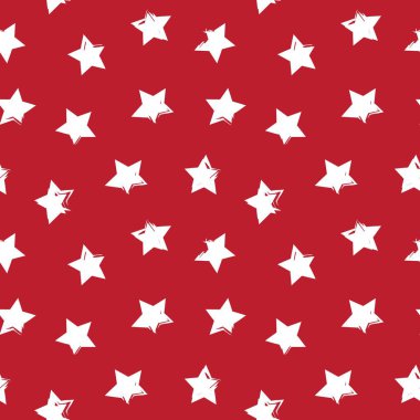 Kırmızı Yıldızlar moda tekstil ve grafikleri için pürüzsüz desen arkaplanı fırçalar