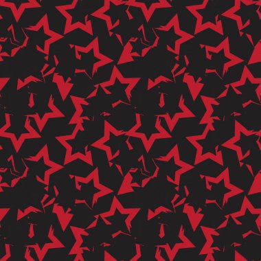 Kırmızı Yıldızlar moda tekstil ve grafikleri için pürüzsüz desen arkaplanı fırçalar