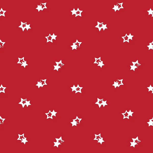 Red Stars Tahy Štětcem Bezešvé Vzor Pozadí Pro Módní Textil — Stockový vektor