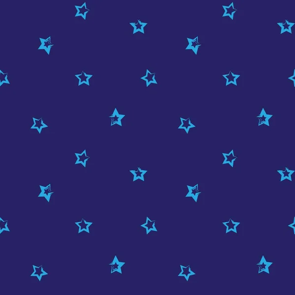 Синяя Звезды Мазок Кисти Бесшовный Фон Моды Текстиля Графики — стоковый вектор