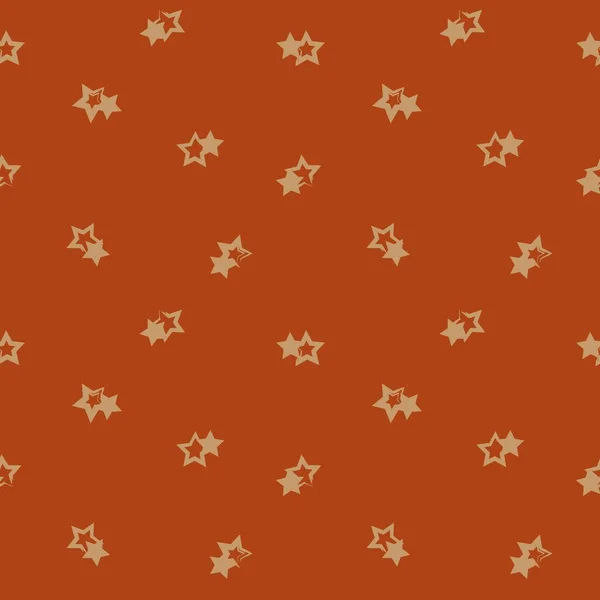 Orange Stars Cepillo Sin Costuras Patrón Fondo Para Textiles Moda — Archivo Imágenes Vectoriales