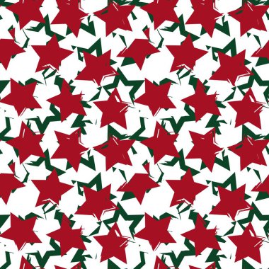 Christmas Stars moda tekstil ve grafikleri için kusursuz bir arka plan fırçaladı