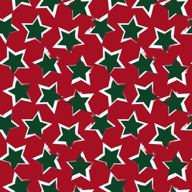 Christmas Stars moda tekstil ve grafikleri için kusursuz bir arka plan fırçaladı