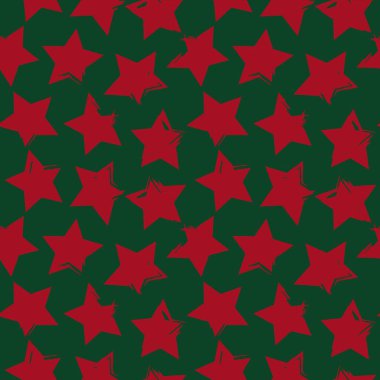 Christmas Stars moda tekstil ve grafikleri için kusursuz bir arka plan fırçaladı