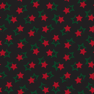 Christmas Stars moda tekstil ve grafikleri için kusursuz bir arka plan fırçaladı