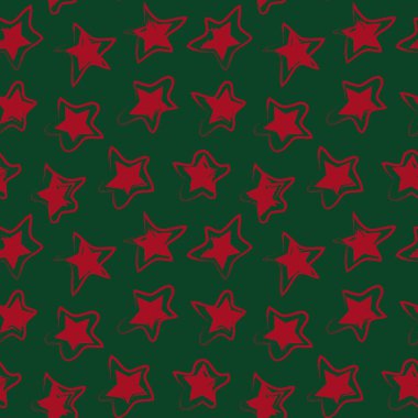 Christmas Stars moda tekstil ve grafikleri için kusursuz bir arka plan fırçaladı