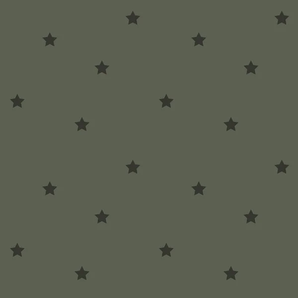 Gröna Stjärnor Pensel Stroke Sömlös Mönster Bakgrund För Mode Textilier — Stock vektor