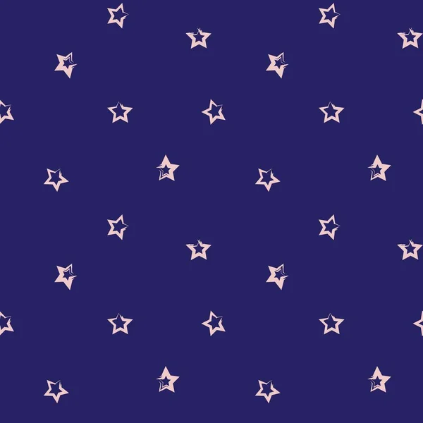 Růžové Navy Stars Tahy Štětcem Bezešvé Vzor Pozadí Pro Módní — Stockový vektor