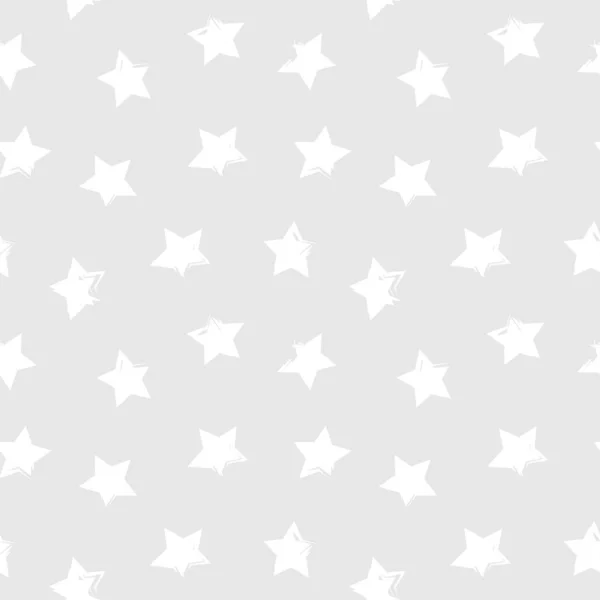 White Stars Cepillo Sin Costuras Patrón Fondo Para Textiles Moda — Vector de stock