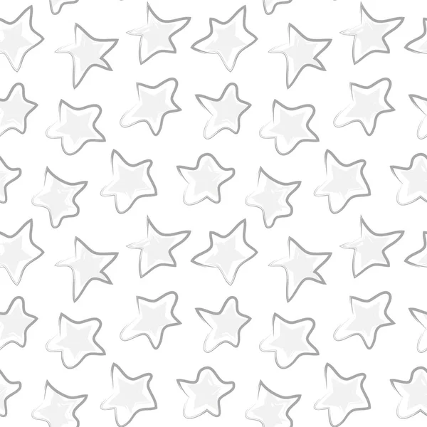 White Stars Borstel Slag Naadloze Patroon Achtergrond Voor Mode Textiel — Stockvector