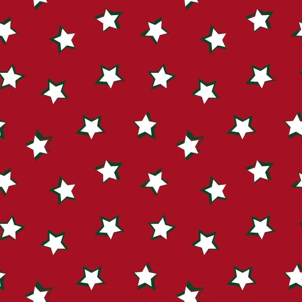 Рождественские Звезды Мазок Кистью Бесшовный Фон Шаблона Моды Текстиля Графики — стоковый вектор