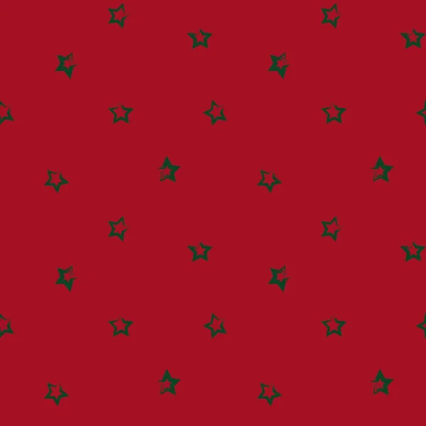 Christmas Stars Brush Stroke Seamless Pattern Background Fashion Textiles Graphics — Stock Vector