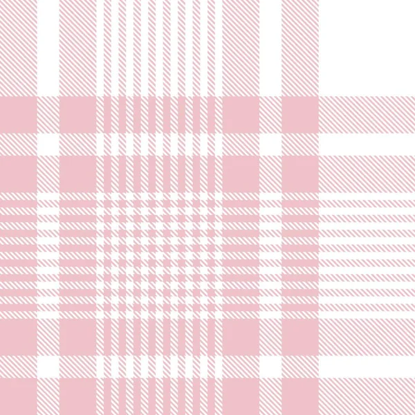 Pink Glen Plaid Texturiertes Nahtloses Muster Für Modetextilien Und Grafiken — Stockvektor