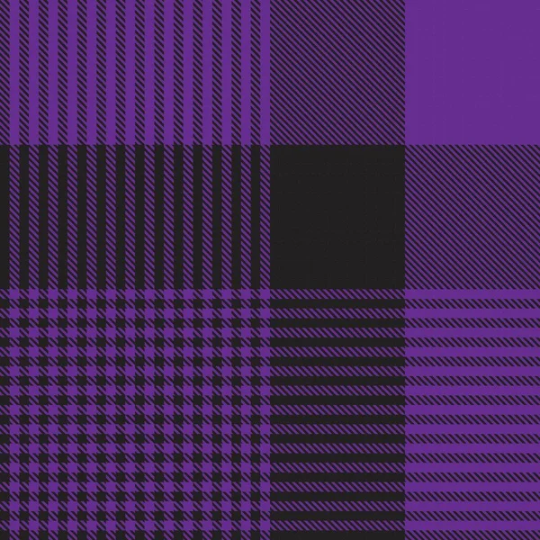 紫色格子带纹理无缝图案 适用于时尚纺织品和图形 — 图库矢量图片
