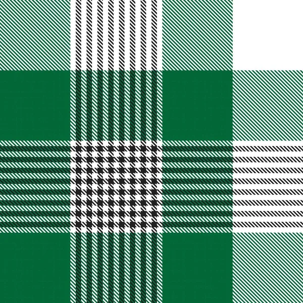 Πράσινο Glen Plaid Υφή Αδιάλειπτη Μοτίβο Κατάλληλο Για Υφάσματα Μόδας — Διανυσματικό Αρχείο