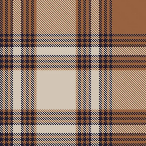 Brown Glen Plaid Texturiertes Nahtloses Muster Für Modetextilien Und Grafiken — Stockvektor