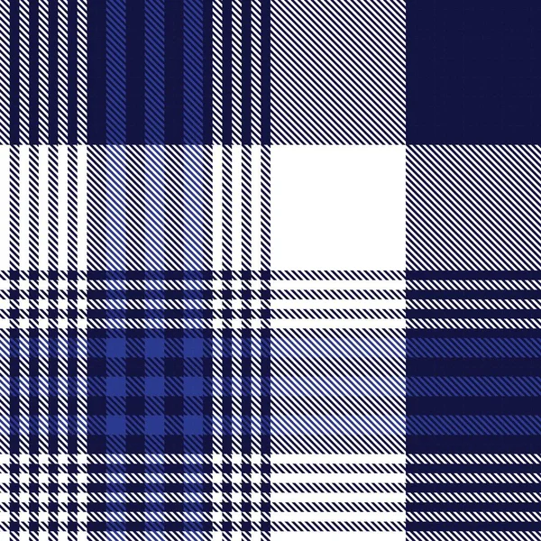 适用于服装 纺织品和图形的蓝色格子格子格子结构无缝图案 — 图库矢量图片