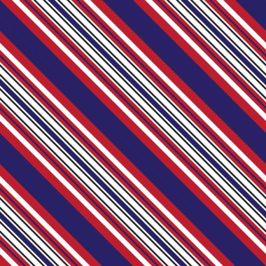 Moda tekstili ve grafikleri için uygun kırmızı ve mavi köşegen çizgili dikişsiz arkaplan