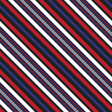 Moda tekstili ve grafikleri için uygun kırmızı ve mavi köşegen çizgili dikişsiz arkaplan