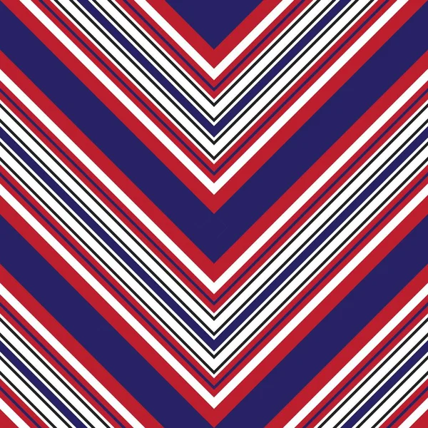 Fondo Sin Costuras Rayado Diagonal Chevron Rojo Azul Adecuado Para — Vector de stock