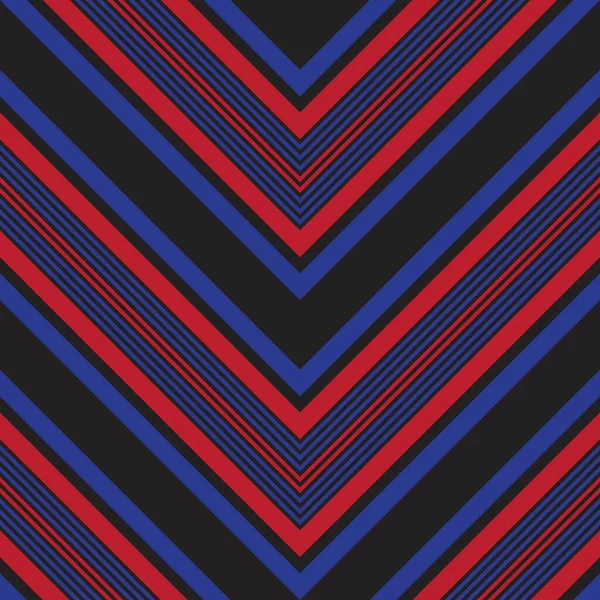 Fondo Sin Costuras Rayado Diagonal Chevron Rojo Azul Adecuado Para — Vector de stock