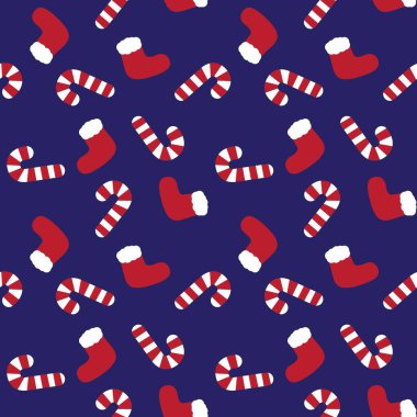 Noel Kızıl Donanma Tatili web sitesi grafikleri ve moda tekstili için kusursuz bir şablon.