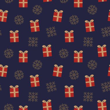 Web sitesi grafikleri ve moda tekstili için Noel Turuncu Tatil kusursuz desen arkaplanı