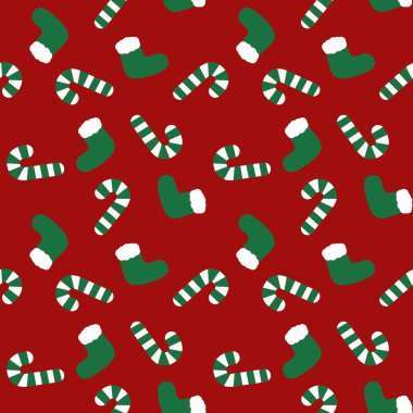 Web sitesi grafikleri ve moda tekstili için Noel Tatili kusursuz desen arkaplanı