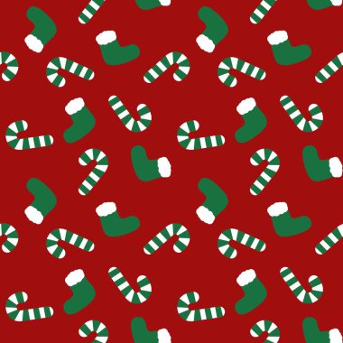 Web sitesi grafikleri ve moda tekstili için Noel Tatili kusursuz desen arkaplanı