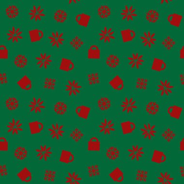 Web sitesi grafikleri ve moda tekstili için Noel Tatili kusursuz desen arkaplanı