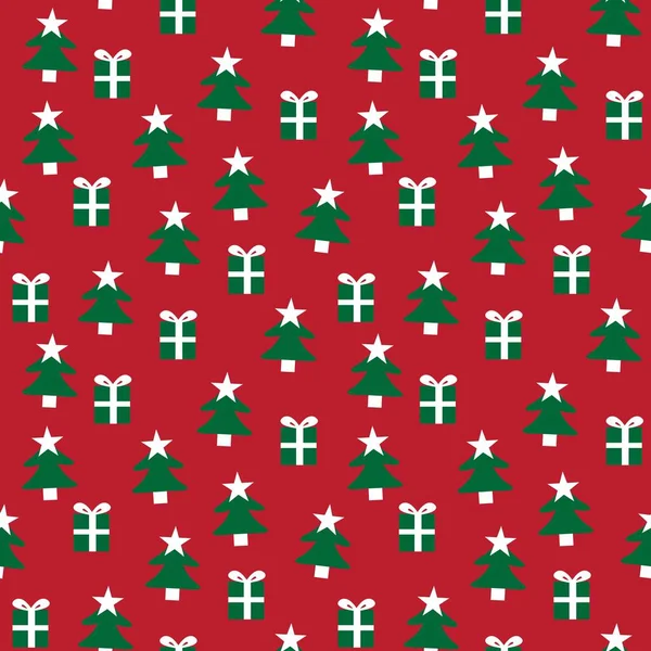 Christmas Red Holiday Seamless Pattern Background Website Graphics Fashion Textiles — Stock Vector