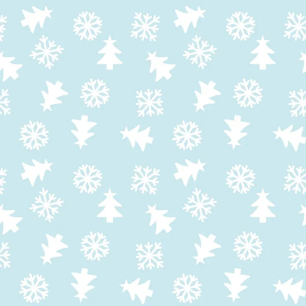 クリスマスアイスブルー休日のシームレスなパターンの背景のためのウェブサイトのグラフィック ファッションテキスタイル — ストックベクタ