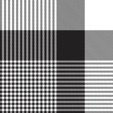 Siyah ve Beyaz Glen Ekose desenli, moda tekstil ve grafikleri için uygun.