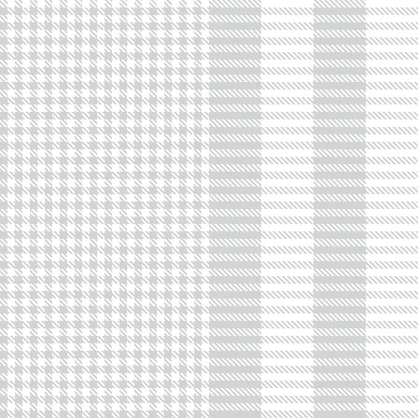 Blanc Glen Plaid Motif Sans Couture Texturé Adapté Aux Textiles — Image vectorielle