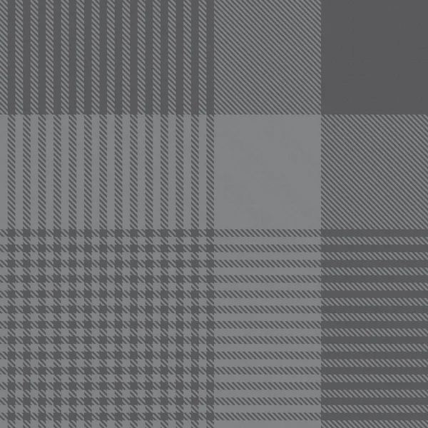 灰色格子贴面结构无缝图案 适用于时尚纺织品和图形 — 图库矢量图片