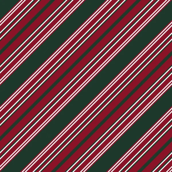 Navidad Diagonal Rayas Sin Costura Patrón Fondo Adecuado Para Textiles — Vector de stock