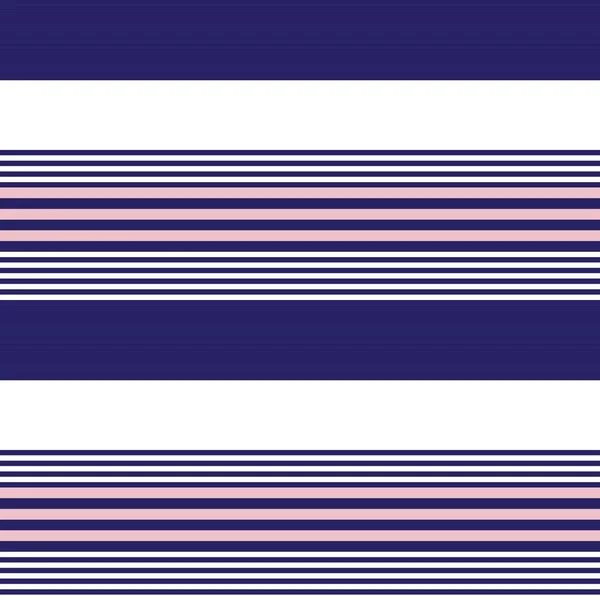 Pink Navy Horizontal Striped Seamless Pattern Background Suitable Fashion Textiles — Stock Vector