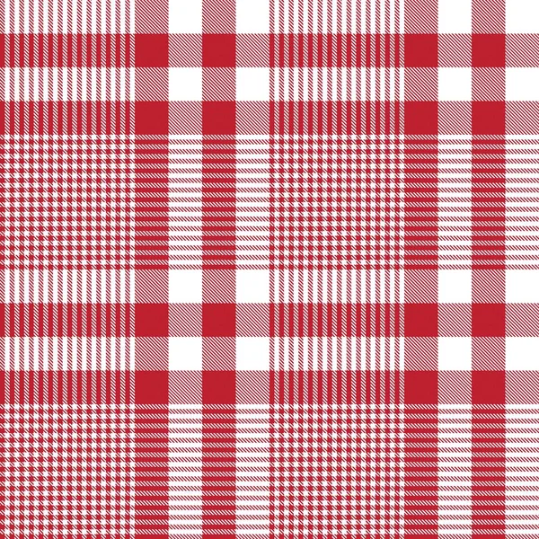 Red Glen Plaid Texturiertes Nahtloses Muster Für Modetextilien Und Grafiken — Stockvektor