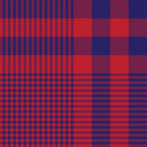 Red Navy Glen Plaid Motif Sans Couture Texturé Adapté Aux — Image vectorielle