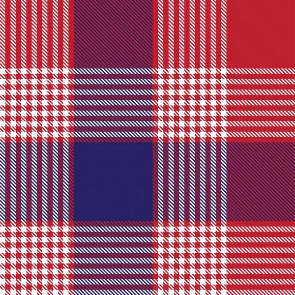 Red Navy Glen Plaid Textuur Naadloos Patroon Geschikt Voor Mode — Stockvector